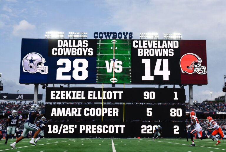 Dallas Cowboys vs Cleveland Browns Match Player Stats