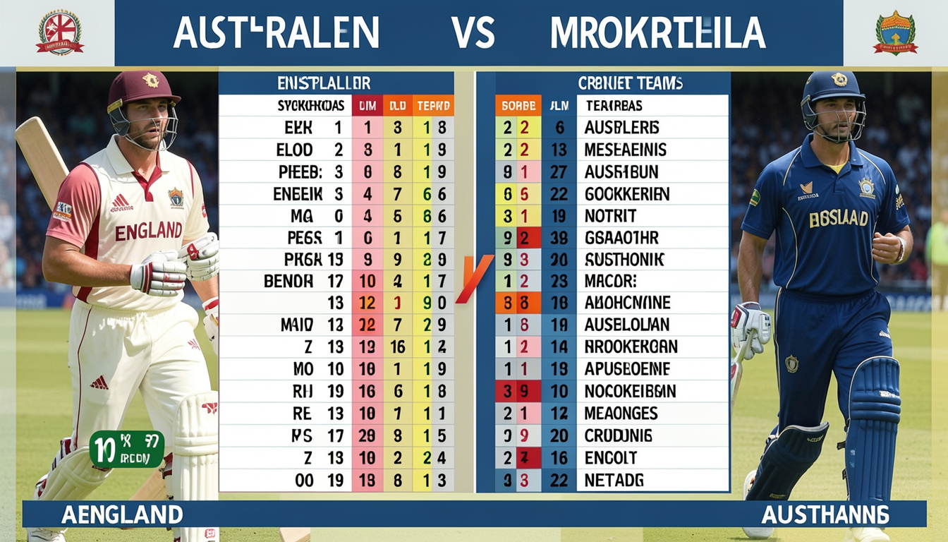 England Cricket Team vs Australian Men’s Cricket Team Match Scorecard: 2026 Analysis